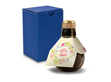 Kleinste Sektflasche der Welt! Alles Gute - Inklusive Geschenkkarton in Blau, 125 ml
