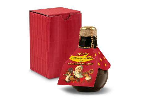 Kleinste Sektflasche der Welt! Weihnachtsgruß - Inklusive Geschenkkarton in Rot, 125 ml