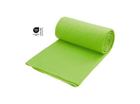 Fleecedecke Basic apfelgrün - 120 x 150 cm, 180 g/m²