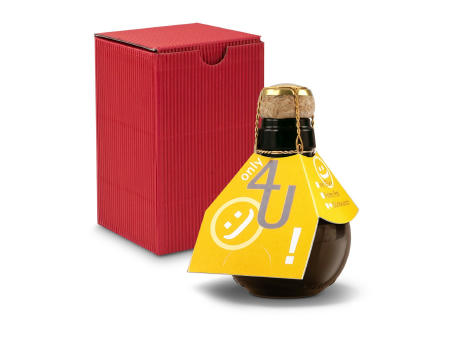 Kleinste Sektflasche der Welt! Only 4 u - Inklusive Geschenkkarton in Rot, 125 ml