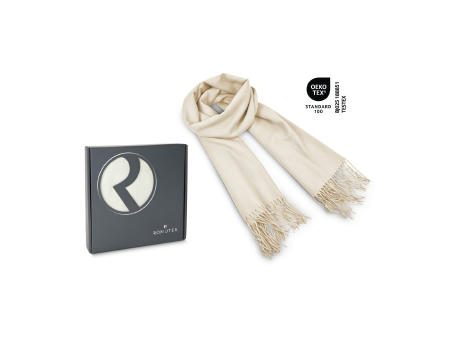Schal Modena beige - 60 x 180 cm, 230 g/m²