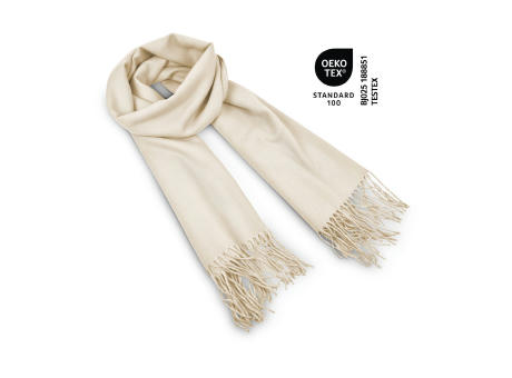 Schal Modena beige - 60 x 180 cm, 230 g/m²