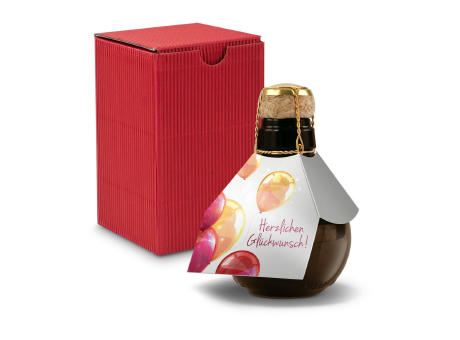 Kleinste Sektflasche der Welt! Herzlichen Glückwunsch - Inklusive Geschenkkarton in Rot, 125 ml