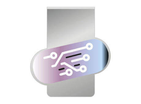 ROMINOX® Mehrweg-Büroklammer Shape Clip Variante A, idealer Mailingartikel für Dokumente, bis zu 18 Seiten Klemmkraft