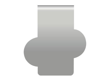 ROMINOX® Mehrweg-Büroklammer Shape Clip Variante A, idealer Mailingartikel für Dokumente, bis zu 18 Seiten Klemmkraft