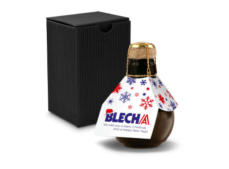 Kleinste Sektflasche der Welt! Eigendesign - Inklusive Geschenkkarton in Schwarz, 125 ml