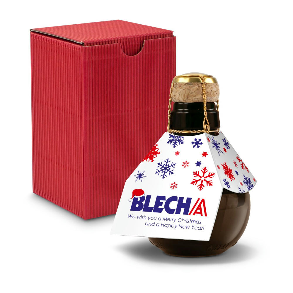 Kleinste Sektflasche der Welt! Eigendesign - Inklusive Geschenkkarton in Rot, 125 ml