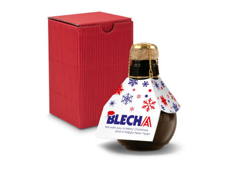 Kleinste Sektflasche der Welt! Eigendesign - Inklusive Geschenkkarton in Rot, 125 ml