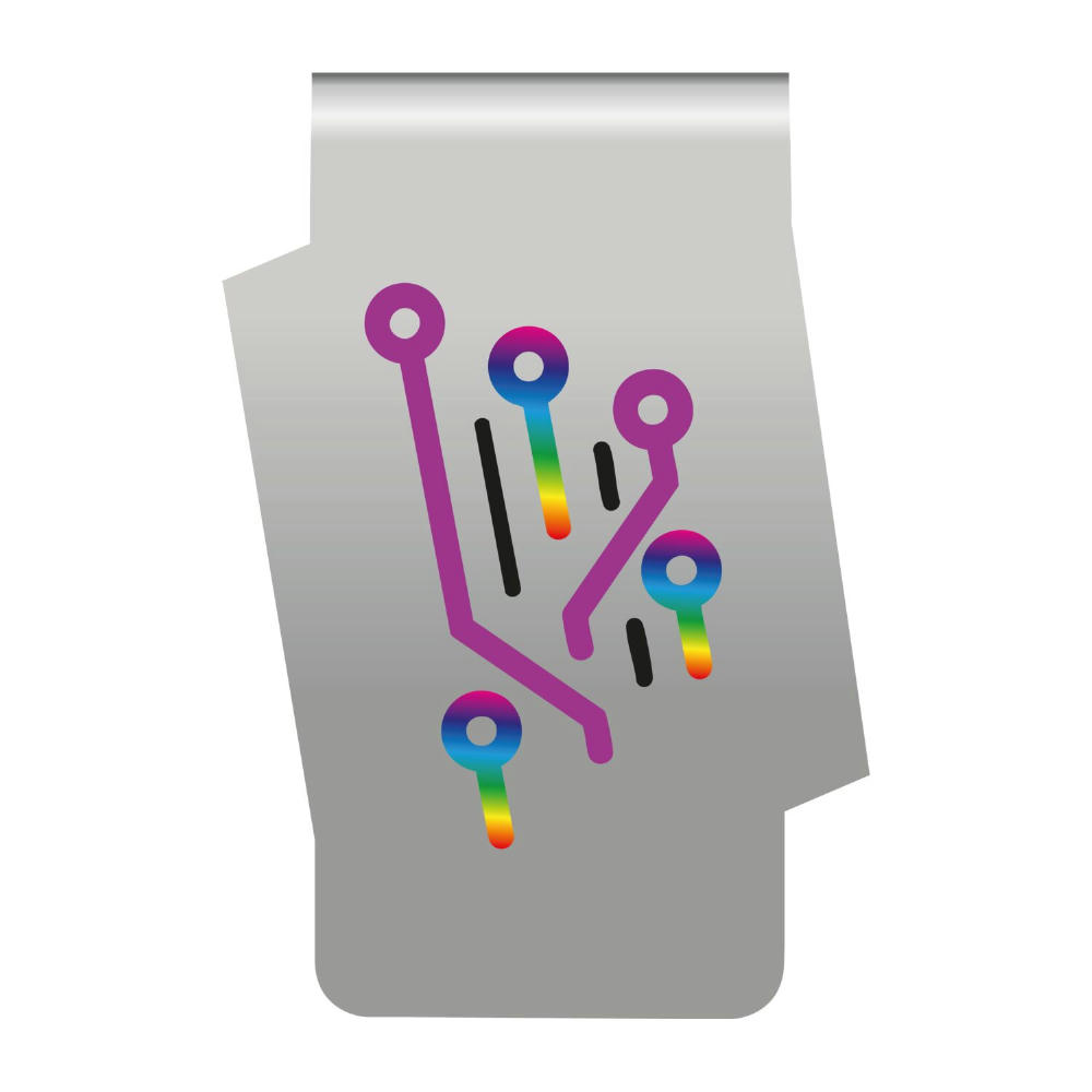 ROMINOX® Mehrweg-Büroklammer Shape Clip Variante D, idealer Mailingartikel für Dokumente, bis zu 18 Seiten Klemmkraft