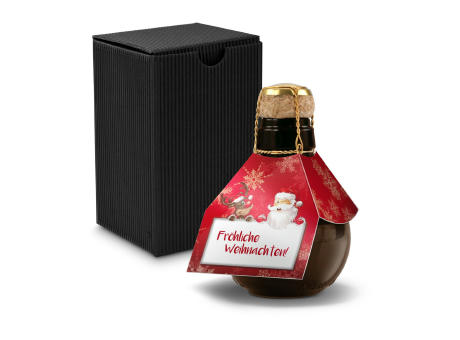 Kleinste Sektflasche der Welt! Fröhliche Weihnachten - Inklusive Geschenkkarton in Schwarz, 125 ml
