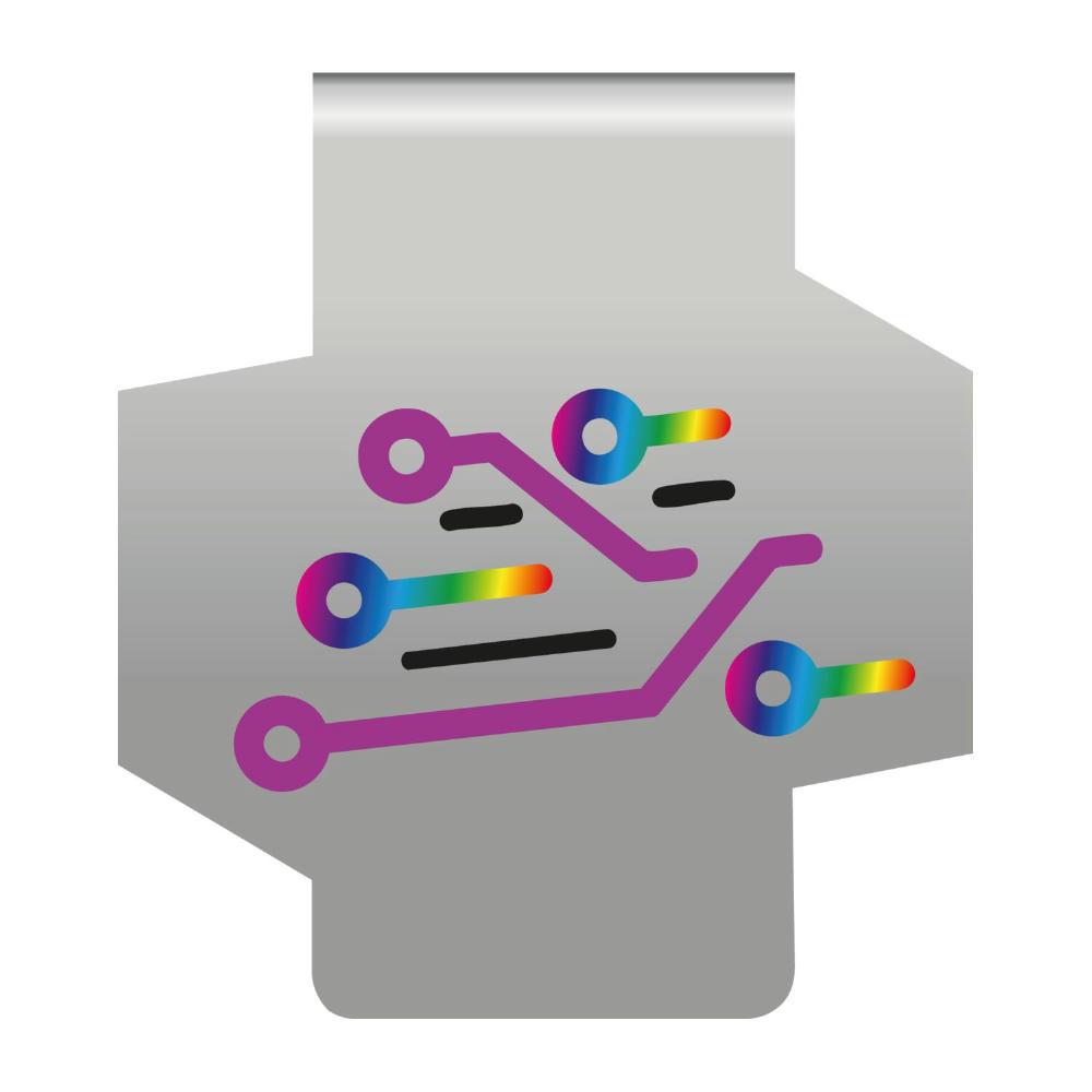 ROMINOX® Mehrweg-Büroklammer Shape Clip Variante F, idealer Mailingartikel für Dokumente, bis zu 18 Seiten Klemmkraft