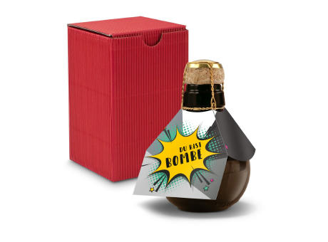 Kleinste Sektflasche der Welt! Du bist Bombe - Inklusive Geschenkkarton in Rot, 125 ml