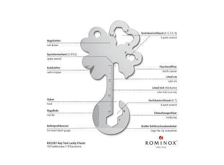 ROMINOX® Key Tool // Lucky Charm - 19 functions (Kleeblatt Glücksbringer)