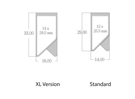 ROMINOX® Mehrweg-Büroklammer X Clip XL, idealer Mailingartikel für Dokumente, bis zu 16 Seiten Klemmkraft