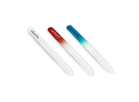Premium-Glasnagelfeile, geätzt - blau transparent