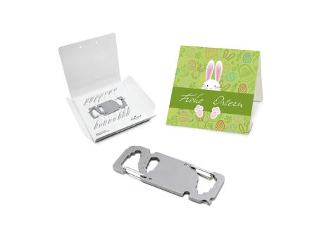 Geschenkartikel: ROMINOX® Key Tool Link (20 Funktionen) im Motiv-Mäppchen Osterhase
