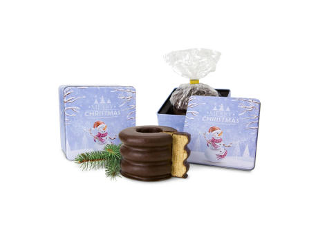 Geschenkset / Präsenteset: Baumkuchen in Weihnachtsdose