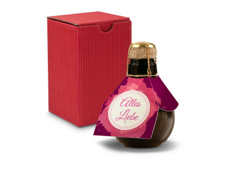 Kleinste Sektflasche der Welt! Alles Liebe - Inklusive Geschenkkarton in Rot, 125 ml