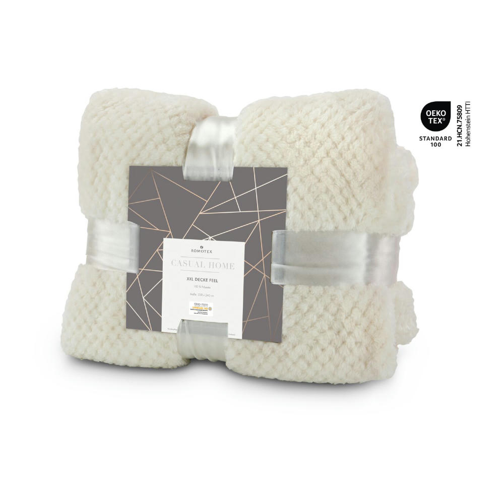 XXL Decke Feel beige - 220 x 240 cm, 275 g/m²