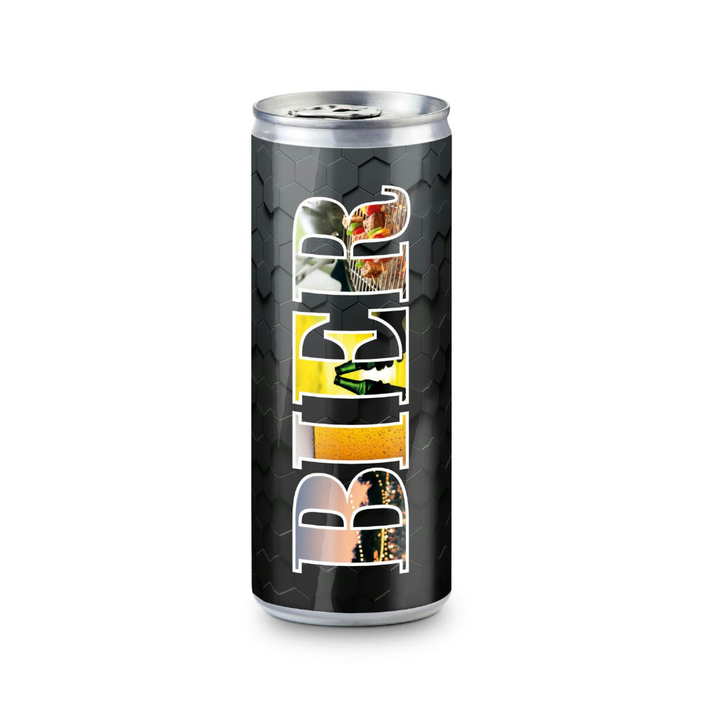 Helles Bier in der Slimline Dose, feinherb und leicht malzig - Papier-Etikett, 250 ml