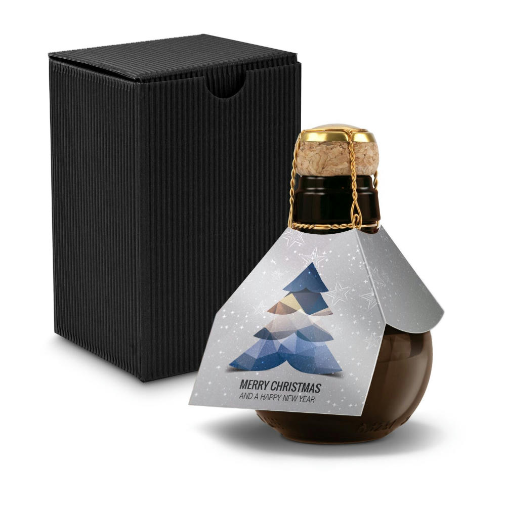 Kleinste Sektflasche der Welt! Merry Christmas - Inklusive Geschenkkarton in Schwarz, 125 ml