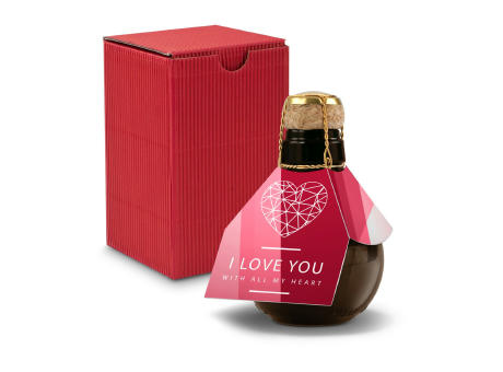 Kleinste Sektflasche der Welt! I love u - Inklusive Geschenkkarton in Rot, 125 ml