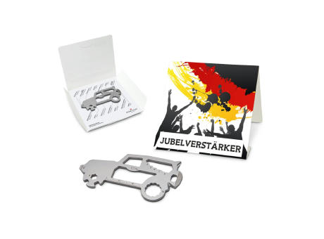 Geschenkartikel: ROMINOX® Key Tool SUV / Auto (19 Funktionen) im Motiv-Mäppchen Deutschland Fan Jubelverstärker