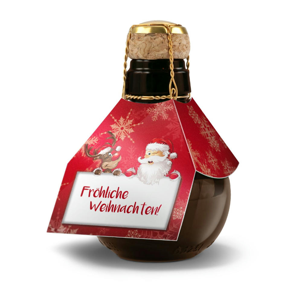 Kleinste Sektflasche der Welt! Fröhliche Weihnachten - Ohne Geschenkkarton, 125 ml