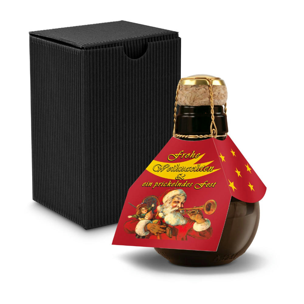 Geschenkartikel / Präsentartikel: Kleinste Sektflasche: Weihnachtsgruß