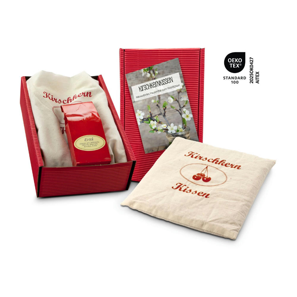 Geschenkset / Präsenteset: Kirschkernkissen