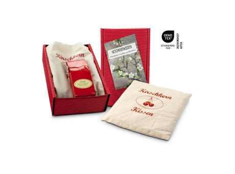 Geschenkset / Präsenteset: Kirschkernkissen