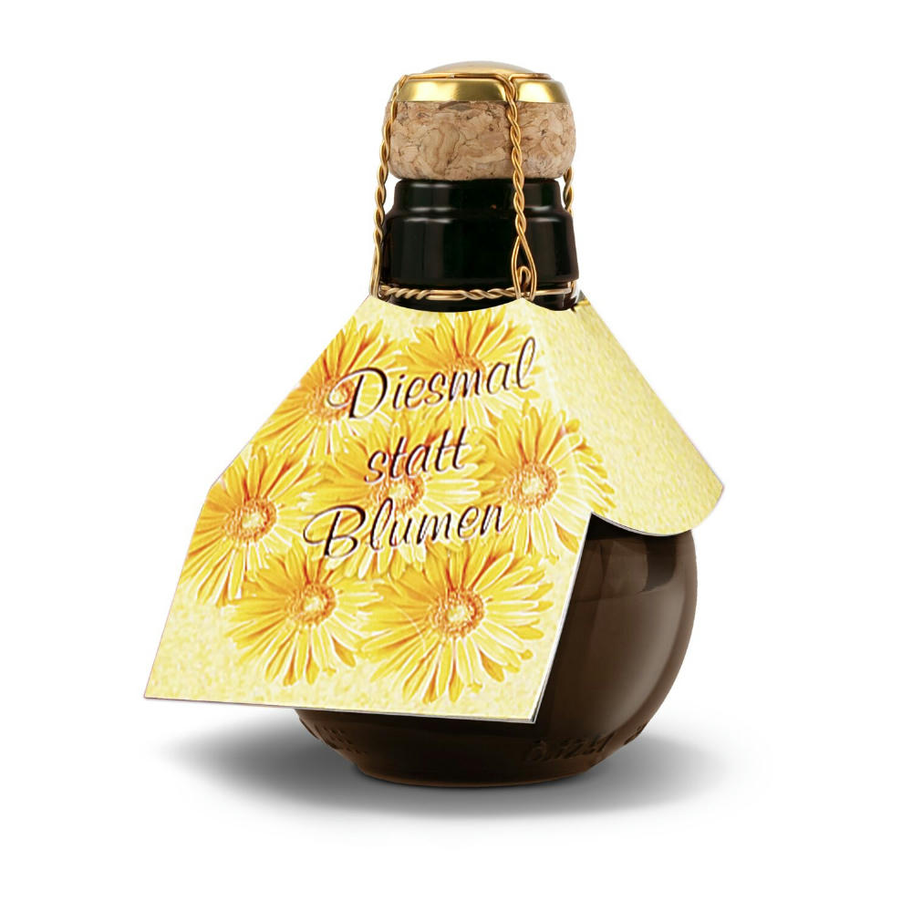 Kleinste Sektflasche der Welt! Diesmal statt Blumen - Ohne Geschenkkarton, 125 ml