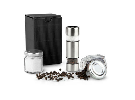 Geschenkset / Präsenteset: Salz & Pfeffer im Miniformat, schwarze Verpackung