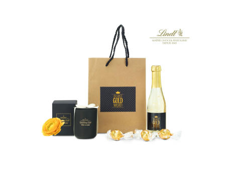 Geschenkset / Präsenteset: Du bist Gold wert Tüte