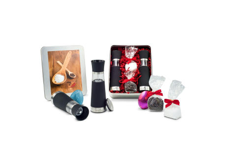Geschenkset / Präsenteset: Oster Salz- & Pfeffermühlen Set - in Silberdose