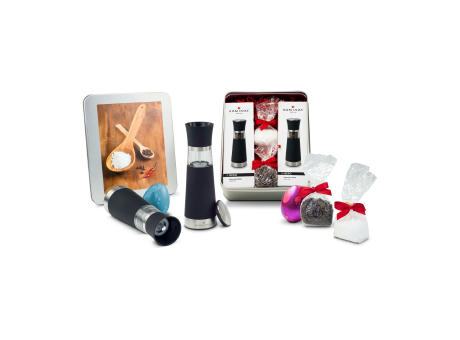 Geschenkset / Präsenteset: Oster Salz- & Pfeffermühlen Set - in Silberdose