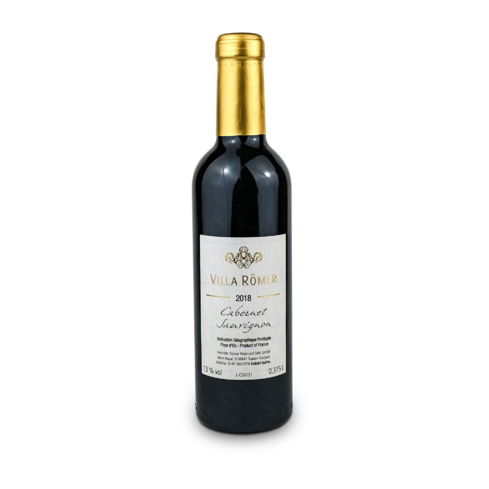 Französischer Cabernet Sauvignon Trocken - Kapselfarbe Gold, 0,375 l