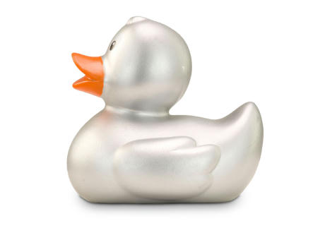 Werbeente Sylvie Silber, ca. 8 cm
