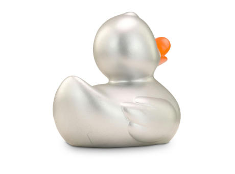 Werbeente Sylvie Silber, ca. 8 cm