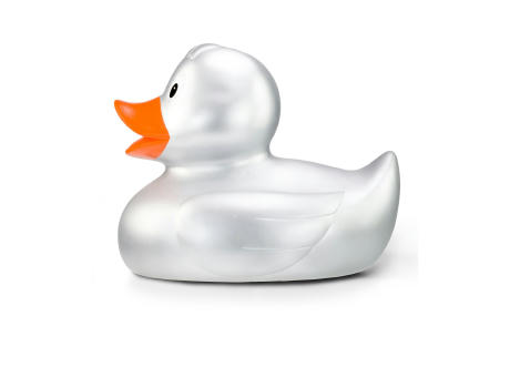 Werbeente Sylvie Silber XXL, ca. 30 cm