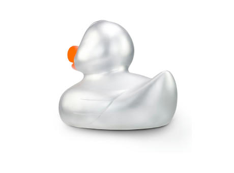 Werbeente Sylvie Silber XXL, ca. 30 cm