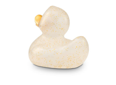 Werbeente Giselle Goldglitzer, ca. 8 cm