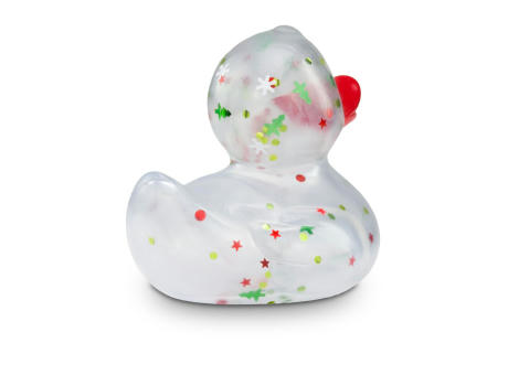 Werbeente Leni Lametta mit rotem Schnabel, ca. 8 cm