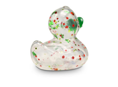 Werbeente Luis Lametta mit grünem Schnabel, ca. 8 cm