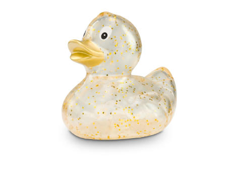 Werbeente Gloria Goldglitzer, ca. 8 cm