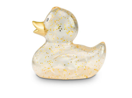 Werbeente Gloria Goldglitzer, ca. 8 cm