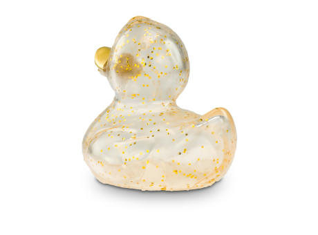 Werbeente Gloria Goldglitzer, ca. 8 cm