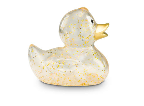 Werbeente Gloria Goldglitzer, ca. 8 cm
