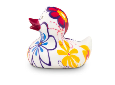 Werbeente Bea Blütenkleid, ca. 8 cm