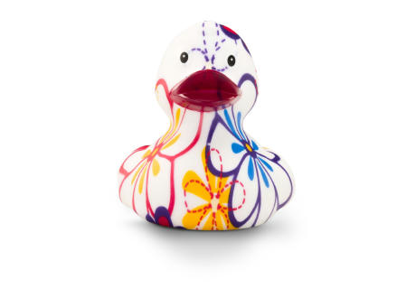 Werbeente Bea Blütenkleid, ca. 8 cm